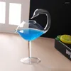 Vinglas 2024 Söt Creative Swan Bird Cocktail Glass Transparent Goblet With Straw Juice Cup For Party Bar Nightclub