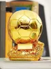 Miniature Premio per il Pallone d'Oro del Calcio Europeo Souvenir Coppa di Calcio Campione per Giocatori Premio per la Competizione Modello d'Oro Regalo Ricordo dei Fan