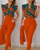 womens Two Piece Sets Outfit Geometric Print Flutter Sleeve Top & Pants Set with Belt New Fi 2023 Summer Casua Suit Y4o8#