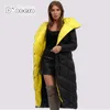 CePrask Nowa damska kurtka Down Down Winter Parkas z kapturem żeńska pikowana płaszcz lg duży rozmiar ciepła kotel klasyczna odzież A2ZX#