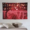 Wandteppiche, Valentinstag-Flagge, Wandteppich für Wohnzimmer, Schlafzimmer, Wohnheim, Heimdekoration, 7 „Willst du mein Valentinsbanner sein“-Kuchen