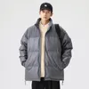 Mężczyzny Kurwa oversizeal parkas fi przyczynowo koreańskie luźne ciepłe gęste płaszcze unisex w dół kurtki puffer odzieży wierzcha r9eq#