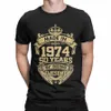 T-shirt homme fabriqué en 1974 50 ans d'être génial humour Cott T-shirt cadeau d'anniversaire T-shirts O cou vêtements grande taille C2JV #