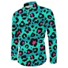 2024 Leopard Shirts Men Fi Shirt Lg Sleeve Hawaiian Shirts Cuba Beach Blouse Men's Clothing Butt Up Camisas Streetwear Q404#