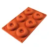 Bakvormen 6-gat Holte Donut Schimmel Chocolade Suiker Zeep Siliconen Donuts Vorm Bakvormen DIY Gereedschap