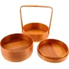 Vaisselle 800- 1000ml boîtes à déjeuner japonaises paniers de pique-nique en bois boîte à Sushi conteneur Portable pour le travail de bureau randonnée
