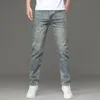 Spring Men Classic Busin Dżinsy Slim Fit Straight Work Wear Wed Vintage Denim Pants Fi Casual Spoders Męskie ubranie J1tq#