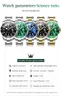 Olevs 5885 Mens Green Water Water Watch Luxury Business Водонепроницаемы