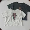 T-Shirts 2023 Yaz Yeni Bebek Kısa Kol Tişörtleri Sevimli Karikatür Ayı Baskı Toddler Üstler Pamuk Bebek Gevşek Tişörtlü Çocuk Tee24328