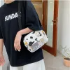 Omuz çantaları tuval öğrenci crossbody kadınlar için 2024 Japon çizgi film baskısı küçük çanta sevimli moda kawaii messenger telefon