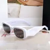 2024 Frühling Sommer Designer Symbol Sunclasses Damen Designer Geometrischer Schnitt Spiegelrahmen 3D Dreieck Logo Spiegelbeine Mode Party Trendige Sonnenbrille SPR17W