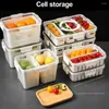 Storage Bottles Portable Box Capacity Divided Serving Tray With Lid Handle For Food Bpa Free Fridge Organizer