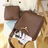 Bag Bucket Pure Color Pu Soft Leather Simple One-Shulder Two-in-One Female Casual Retro stor kapacitet Fashion Messenger