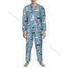 Мужская одежда для сна, пижамные комплекты, верхняя одежда с длинными рукавами и лодками с героями мультфильмов, осенне-зимняя одежда для отдыха