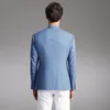 Neue Ankunft Herren Sommer Herbst Männer Blazer Hochzeit Busin Einreiher 2 Butts Hellblau Kausalen Party Tragen Plus Größe 48JT #