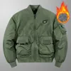 jesienne zimowe wojskowe pluszowe dwustronne kurtki Mężczyźni Bombowca Baseball Suit Multi Pieszerzy Flying Force Pilot ciepłe ubrania T2LF#