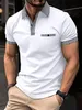 MENS SOMMER Fashion Multi-Color Lapel Pocket Slim-Fit Business Casual Polo Shirt 240318