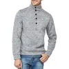 Herbst Winter Gestrickte Hoodies Herren Butt Down Rollkragen Gestrickte Wolle LG Ärmel Pullover Warme Wollmantel Lose Fleece Outwear U8ra #