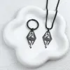 Necklace Earrings Set Skyline Dragon Pendant Keychain Jewelry Light Luxury Style Stainless Steel Fashion Men's Ornaments
