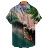 Erkekler Sıradan Gömlek Yaz Gömlek Erkekler İçin Hawaiian Plaj Tatil Kısa Kol Üstleri Bluz Moda Camisas De Hombre Giyim XL