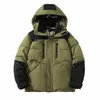 Mannen NIEUWE -30 graden 85% Witte Eend Donsjack Mannen Patchwork Dikke Winter Capuchon Warme Parka Waterdicht Winddicht Top kwaliteit A876 #