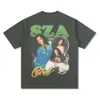 designer T Shirt Mens Polo New Shisha Sza Printed American High Street T-shirt z prasowaną stary czysty bawełniany top