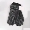 5本の指の手袋冬のメンズレザーデザイナーキャッシュミアファッショングローブハイグレードバックスキンクラシックハードウェアメン