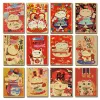 Naklejki japoński w stylu Lucky Cat Kraft Paper Plakat Izakaya Sushi Restaurant Retro Miękka dekoracja malarstwo dekoracyjne
