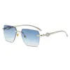 2024 occhiali da sole di lusso Occhiali da sole firmati donna occhiali in metallo specchi Gamba in metallo uv400 Occhiali da sole con lenti trasparenti di lusso 3058