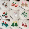 Charm Christmas Earring for Women 2023 New Arrival Personality Dangle Earrings Holiday Style Jewelry Sets Festival Gift Y240328