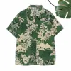 Letnia koszula lekka kieszonkowa kieszonkowa kołnierz letnie liście kwiatowe wydruku hawajska koszula hawajska koszula wszechstronna I1ad#
