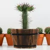 プランタープランターボックス植木鉢木製ポット木製プランターボックス屋外植物用の木製プランターフラワーバルコニーの装飾