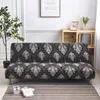 Chair Covers Printed Pattern Armless Sofa Bed Cover Stretch Anti-dirty Folding Seat Slipcovers Couch Elastic Settee Protectors 1PC