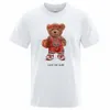 Teddy Bear 23 Love The Game Play Баскетбольный принт Забавная футболка Мужская свободная одежда больших размеров Котт Качество с коротким рукавом для мужчин 55a1 #