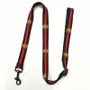 Sets Stripe Leashes Pet Dogs Chain Traction Rope Leads for Running Free Hands Collar Leash Embroidery Pet Supplies Curtain