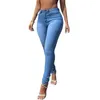 Damesjeans Potloodbroek Langdurig Midden-taille Opvallende Dames Casual Slanke Elasticiteit Denim Broek Dame Comfortabel