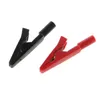 ESCAM 2 Pcs Insulated Alligator Clip 2mm Banana Female Adapter Meter Test Probe Black Red