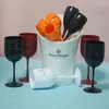 Veuve Clicquot runder Eiswein-Eimer, tragbar, Kunststoff, Stahl, Champagner-Eimer, isoliert für Whisky, 240315