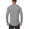 compri Tight Quick Dry Fitn Lg Sleeve Shirt Gym Bodybuilding Running Sport T-Shirt Men's Breathable High Elastic Tops Z1yY#