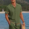 Camisa Hawaiana C Estampado de Curva Dulada Para Hombre, Ropa Masculina C Solapa de VacaCies, Manga Corta, Top Nieformalny A La Moda, Ropa de Cal P2BA#