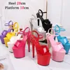 Super High Women Shoes Sexy Show Sandals 15 17 20 CM CHELS PLATTER for Club Naked Color Dress 240312