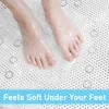 Bath Mats Mat Non-Slip Shower With Suction Cups Machine Washable Extra Long 91 X 43 Cm