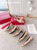 Designer schoenen sandalen sandaal hakken rode bodems hakken glijbanen flats sandale hoge hakken luxe platte dia's dames strand sandaal feest bruiloft vrouwen schoenen stofzak 34-41