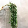 装飾的な花104cm偽のユーカリ人工植物ブドウのプラスチックの木の枝壁ぶらぶら屋外屋外の葉を吊るす