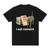 Eu sou Ctaminado Engraçado Gato Meme Camiseta Verão Homens Mulheres Roupas Humor Camisetas Pure Cott Solto Oversized T-shirt Streetwear C9wL #