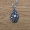 Naszyjniki wiszące 12pcs fale oceaniczne podróży biżuteria piracka Naszyjnik żaglówki dla morskiej poszukiwacza przygód 253a
