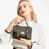 Väska 2024 Kvinnlig PU -läder Plaid Single Shoulder Messenger Fashion Designer Handväskor Tygväskor för kvinnors resväska