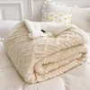 Filtar sängäcken tjock rutig säng filt soffa och fleece mjuka barn täcke täcker vuxna ull varma vinter kast kast