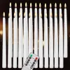 Albums Led Flameless Taper Candles 6.5/11" Battery Operated Fake Flickering Candlesticks Electric Long Candles for Wedding Home Decor