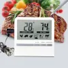 Messgeräte 1~7PCS Digitales Grill-Fleischthermometer mit Timer-Ofen-Thermometer-Sondenmessgerät Außenofen-Fleisch-Kochthermometer